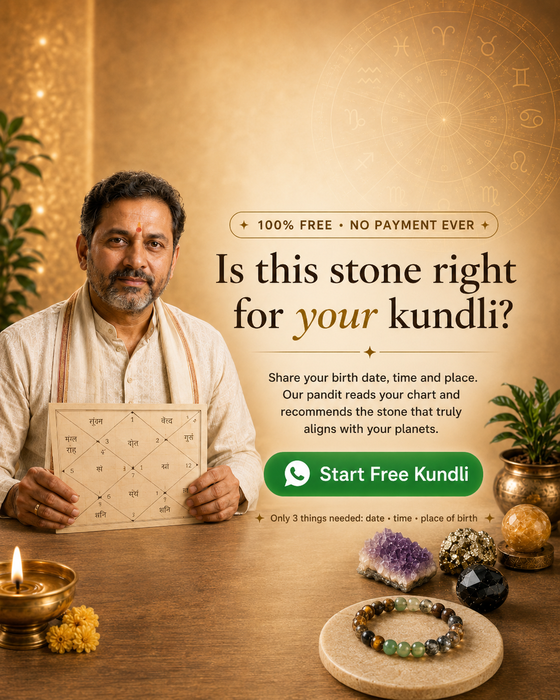 Is this stone right for your kundli? Start Free Kundli on WhatsApp.